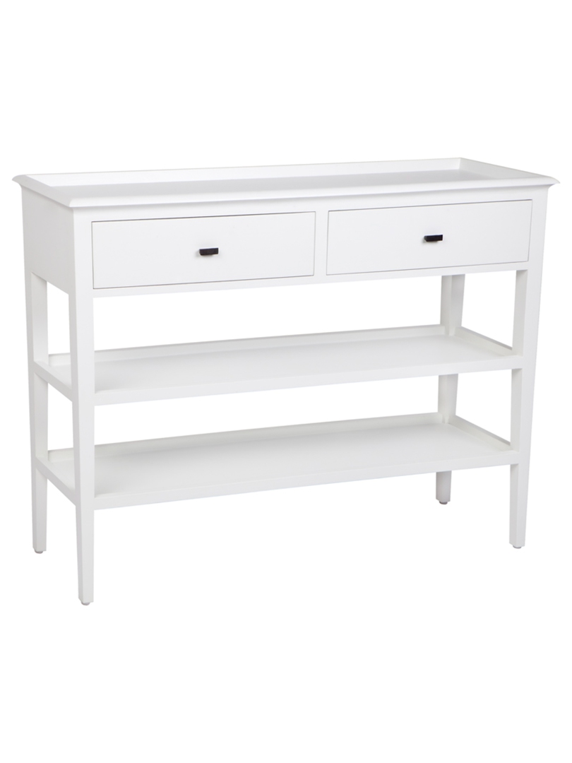 WELLESLEY 2  DRAWER CONSOLE TABLE WHITE image 2
